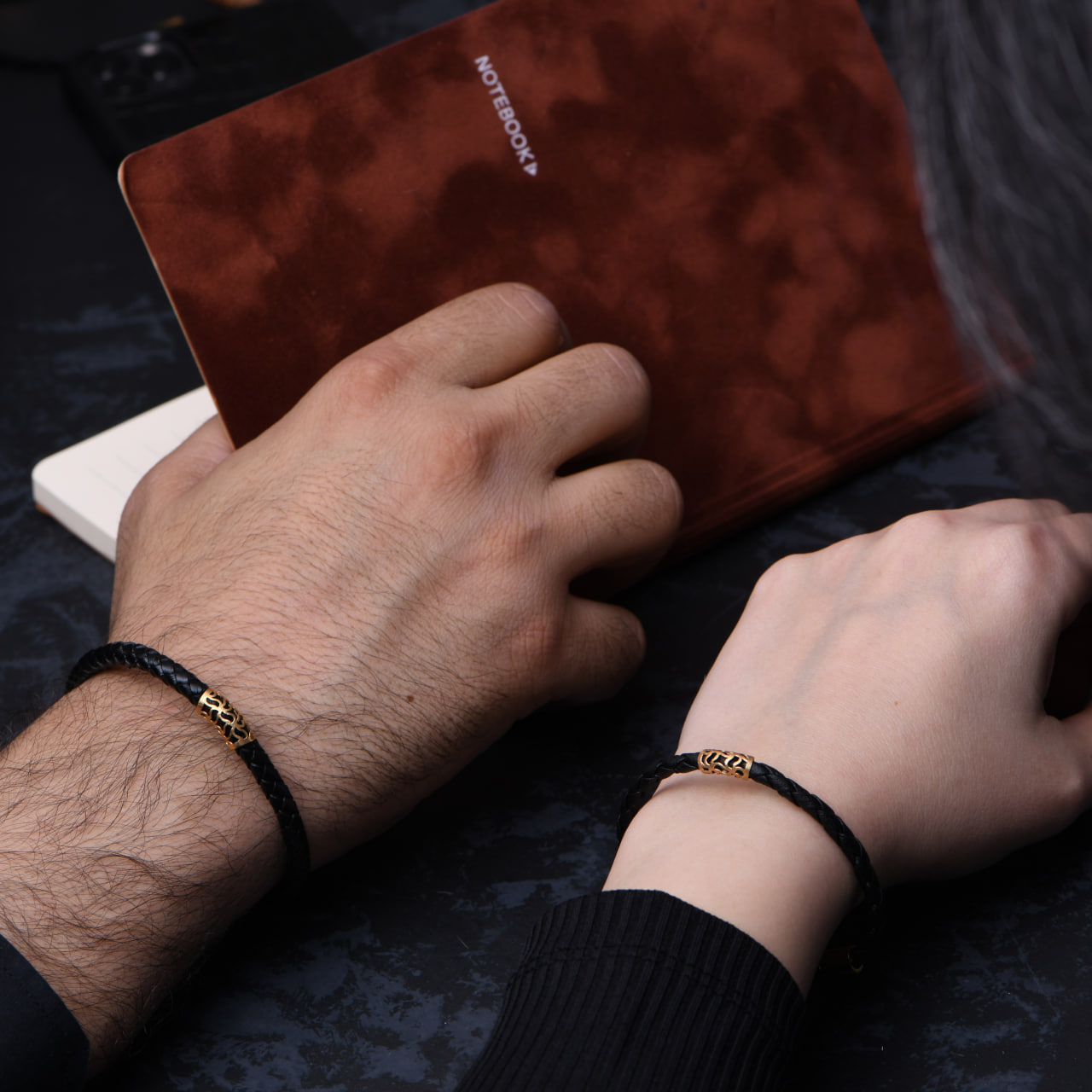 دستبند طلا مردانه طرح فیوژن کوچک