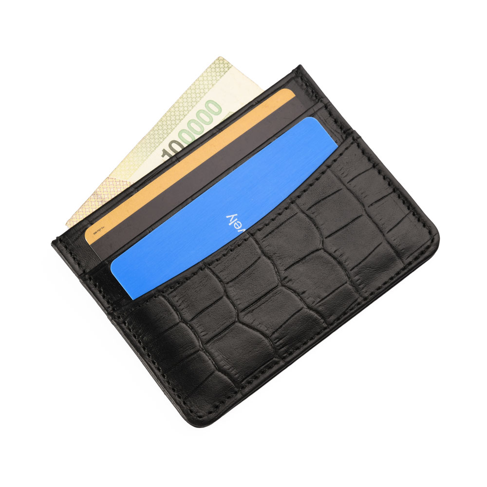 کیف کارت چرم مشکی