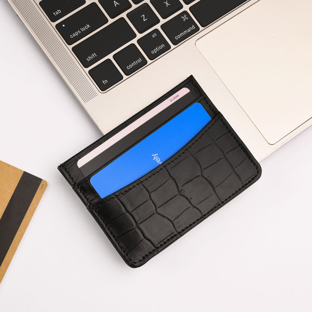 کیف کارت چرم مشکی