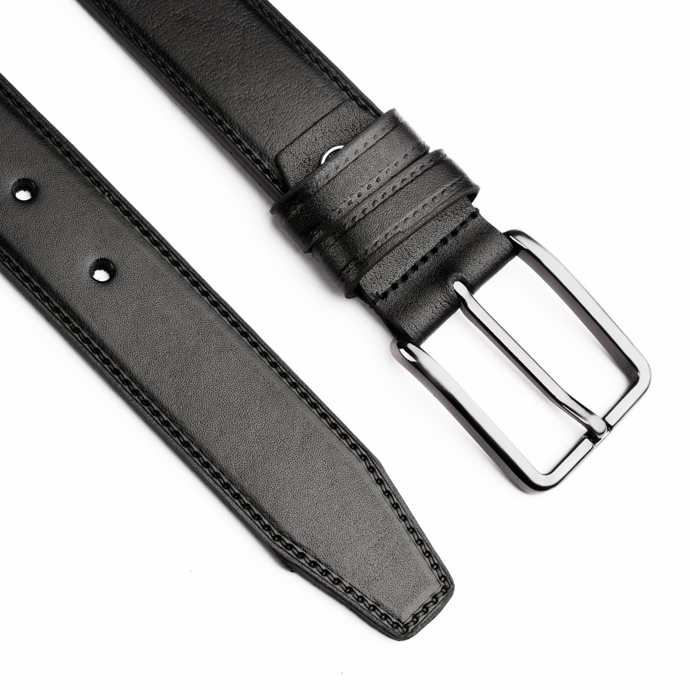 کمربند چرم مردانه کلاسیک مشکی