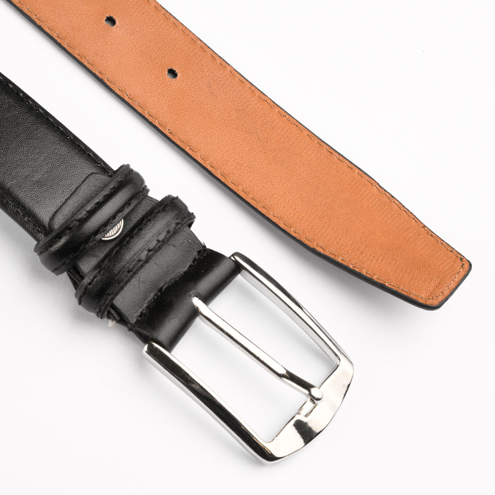 کمربند چرم مردانه پشت کراست مشکی