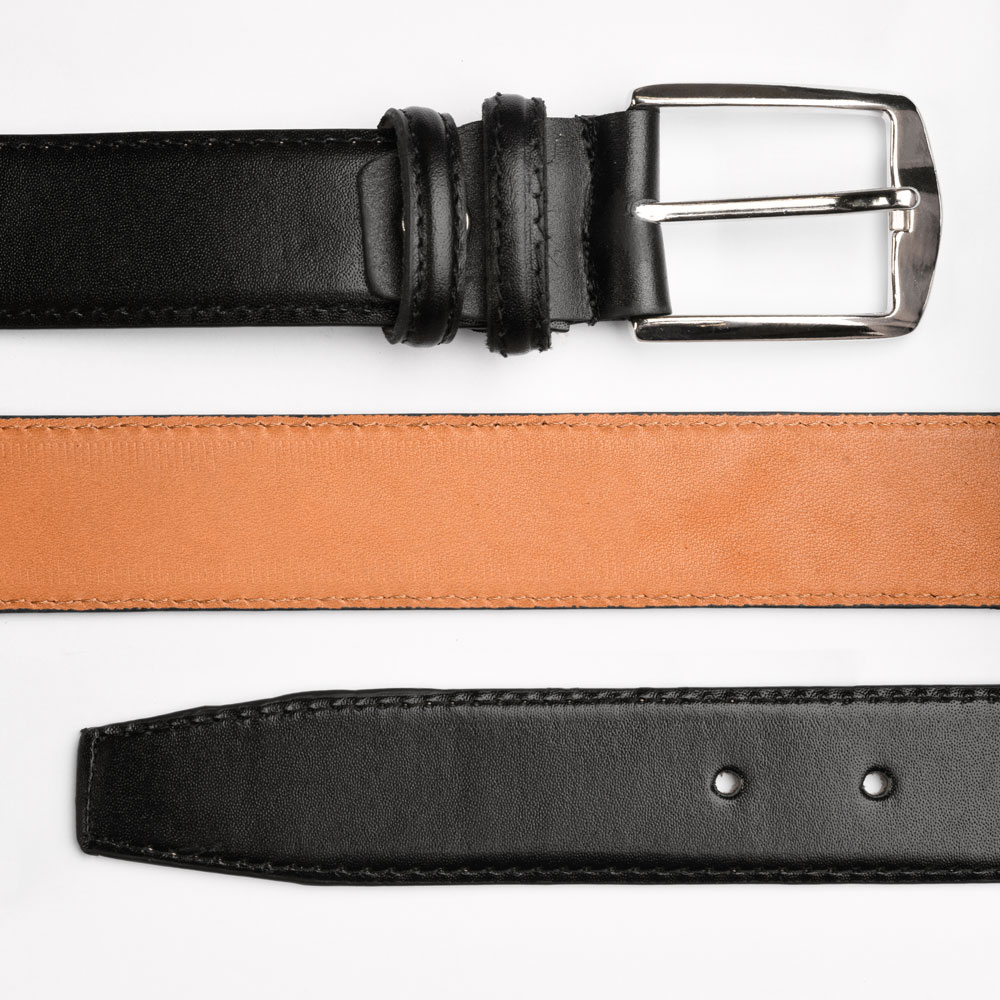 کمربند چرم مردانه پشت کراست مشکی