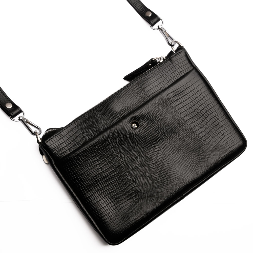 کیف دوشی زنانه طرح ویولتا چرم لیزاد مشکی کیف دوشی زنانه طرح ویولتا چرم لیزاد مشکی