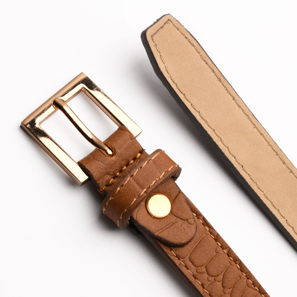 کمربند زنانه چرم عسلی سگک طلایی کمربند زنانه چرم عسلی سگک طلایی