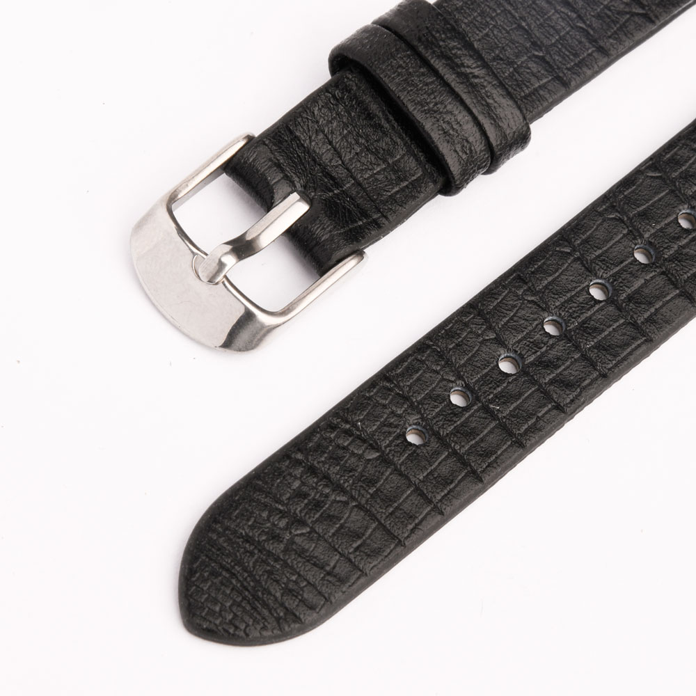 بند ساعت زنانه چرم لیزارد مشکی