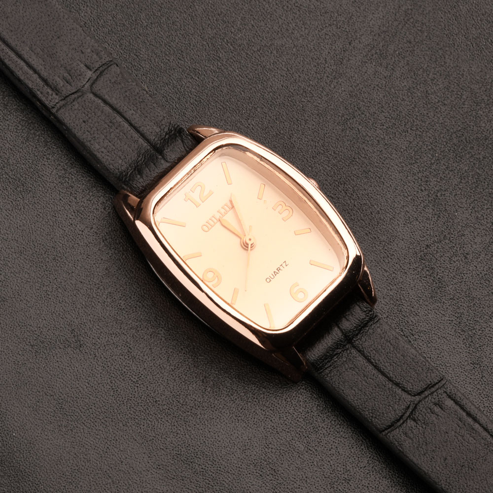 بند ساعت زنانه چرم کروکودیل مشکی