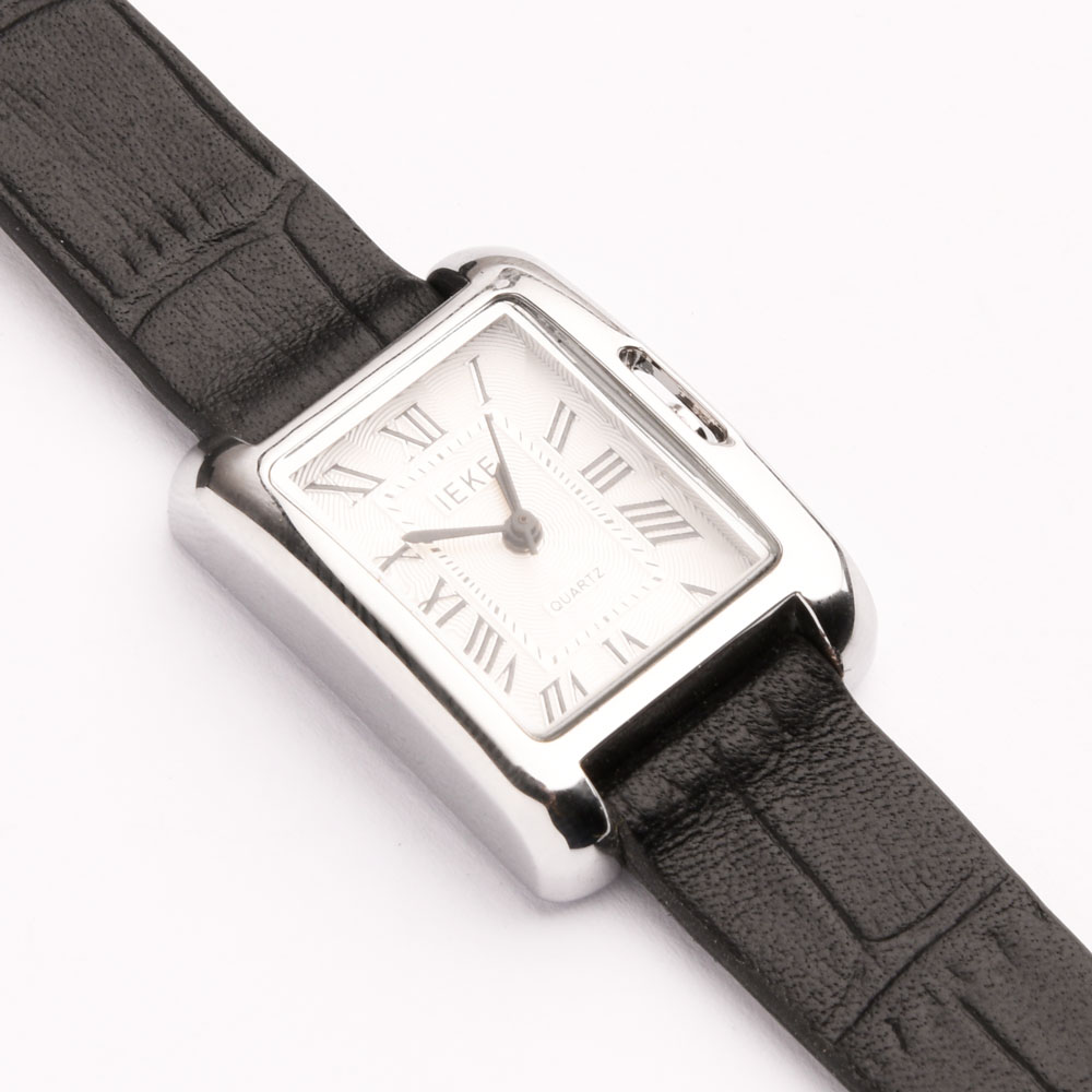 بند ساعت زنانه چرم کروکودیل مشکی