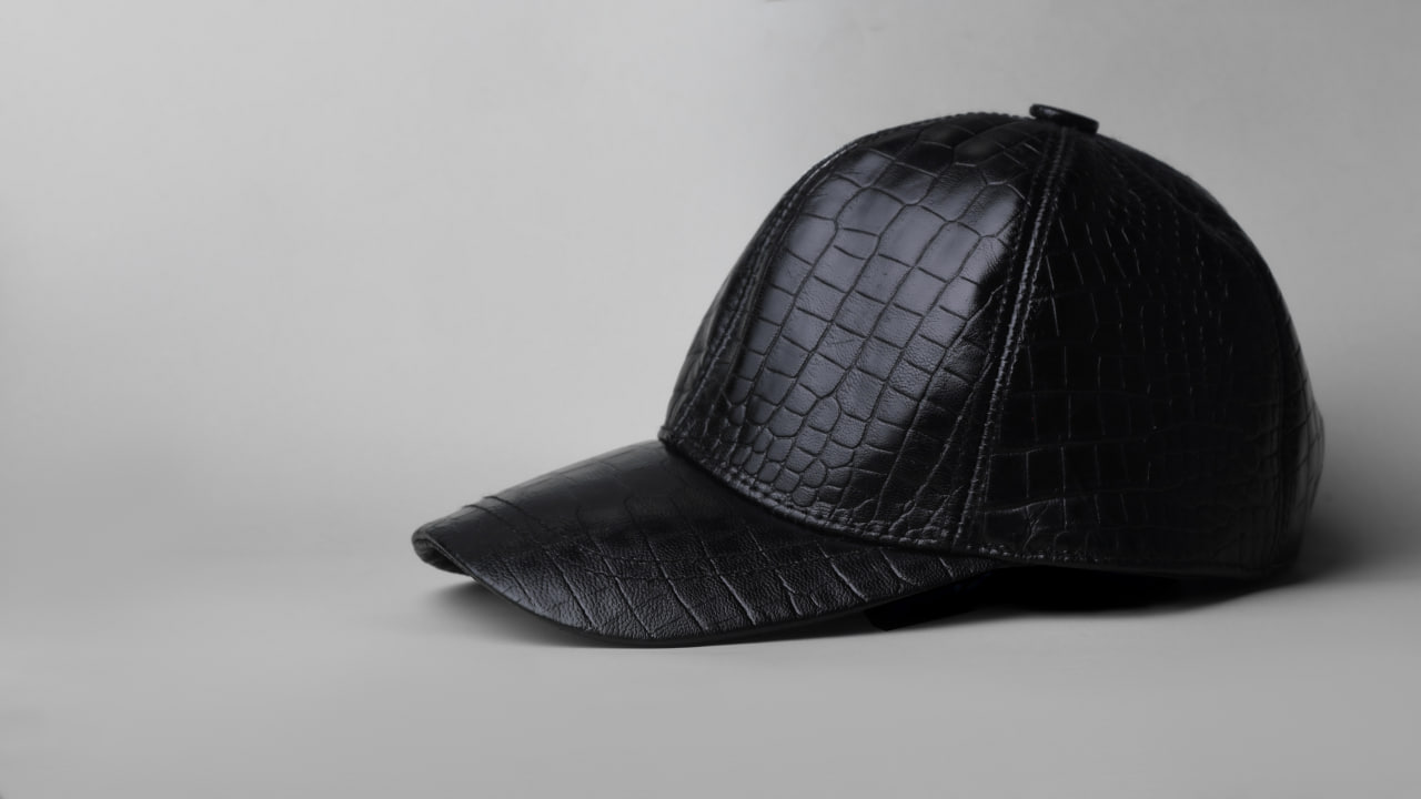 کلاه چرمی مشکی