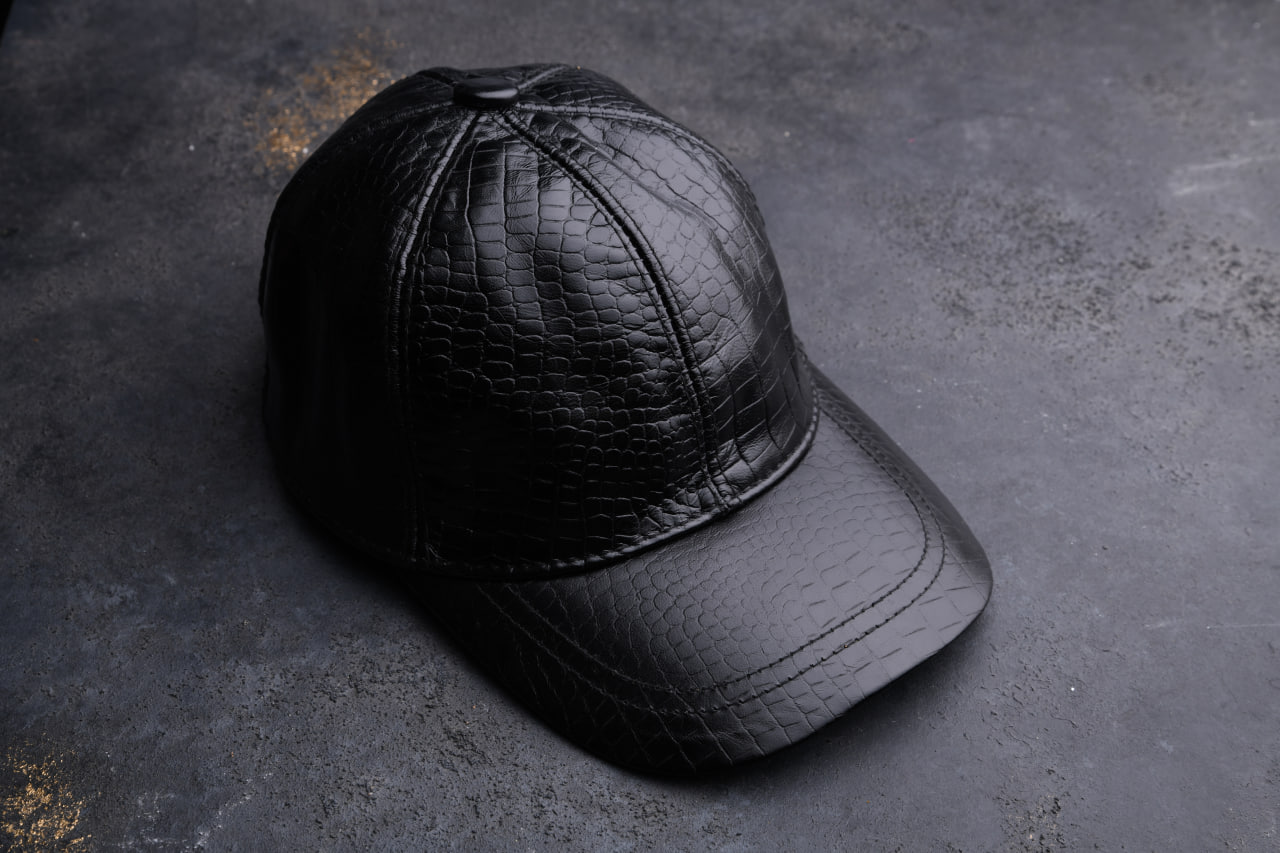 کلاه چرم مشکی