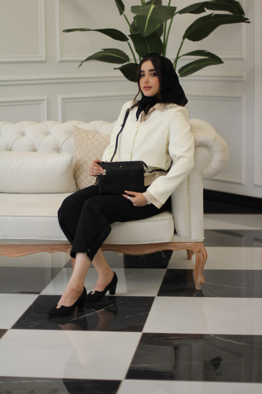 کیف دوشی زنانه طرح دیوا چرم لیزارد مشکی