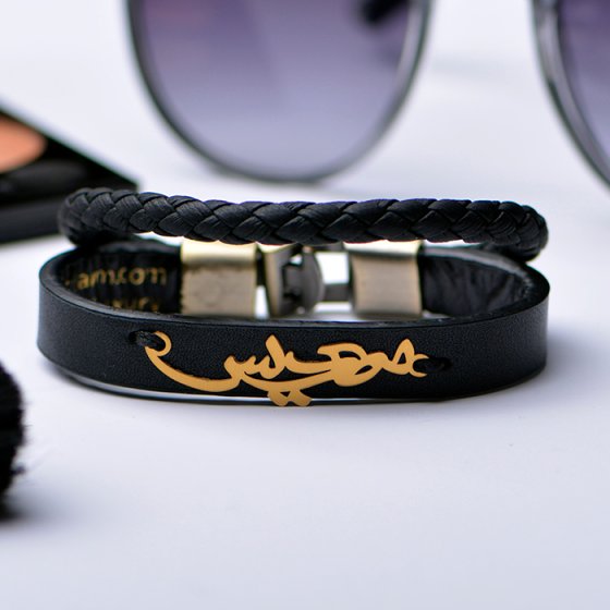 دستبند طلاچرم با پلاک مهدیس