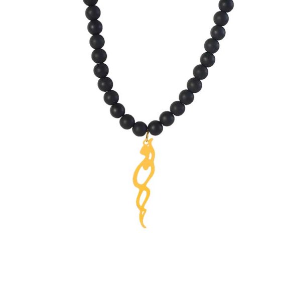 گردنبند با پلاک طلا نور