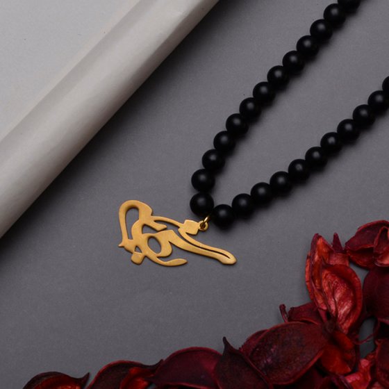 گردنبند با پلاک طلا یگانه