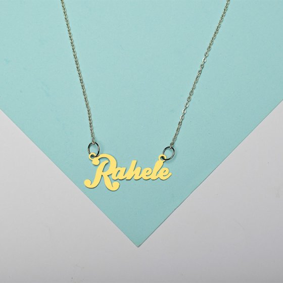 گردنبند با پلاک طلا اسم راحله