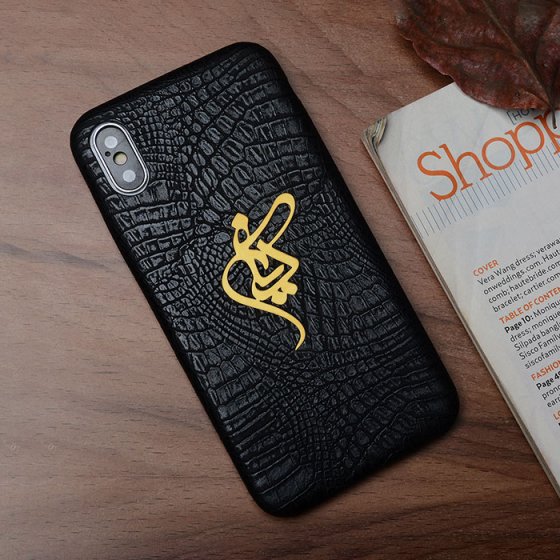 قاب موبایل طلا چرم اسم آریان