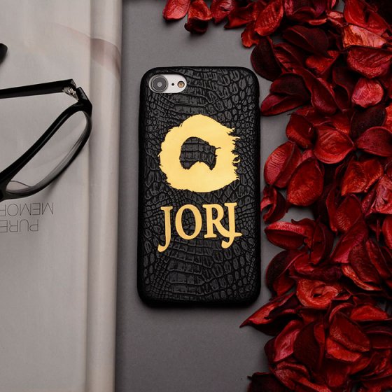 قاب موبایل چرم با پلاک اسم جورج