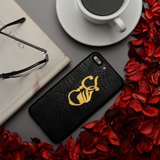 قاب موبایل چرم با اسم خاتون