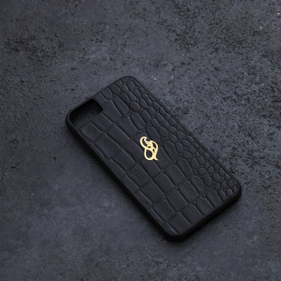 قاب موبایل طلا چرم اسم رسول