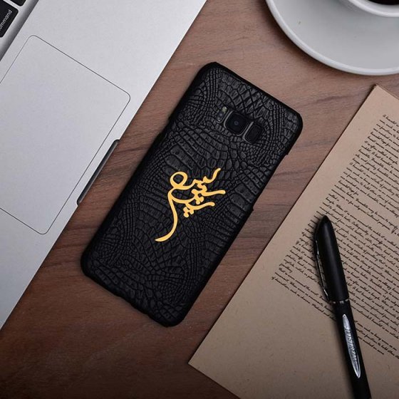 قاب موبایل چرم با پلاک پرسپولیس