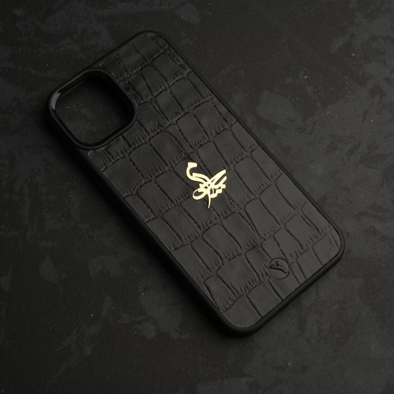 قاب موبایل طلا چرم اسم پدرام