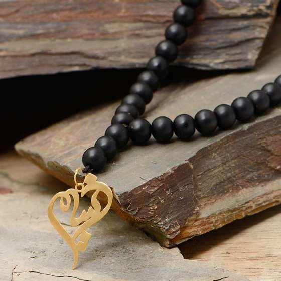 گردنبند طلا سنگ اسم شبنم