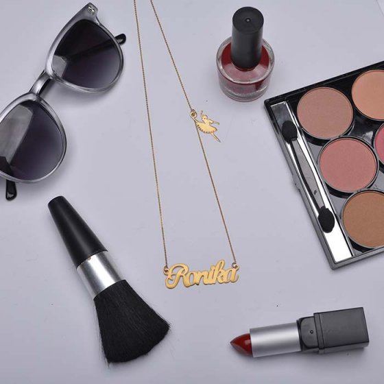 گردنبند زنجیری با پلاک طلا اسم رونیکا