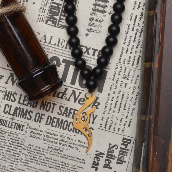 گردنبند با پلاک طلا اسم رسام