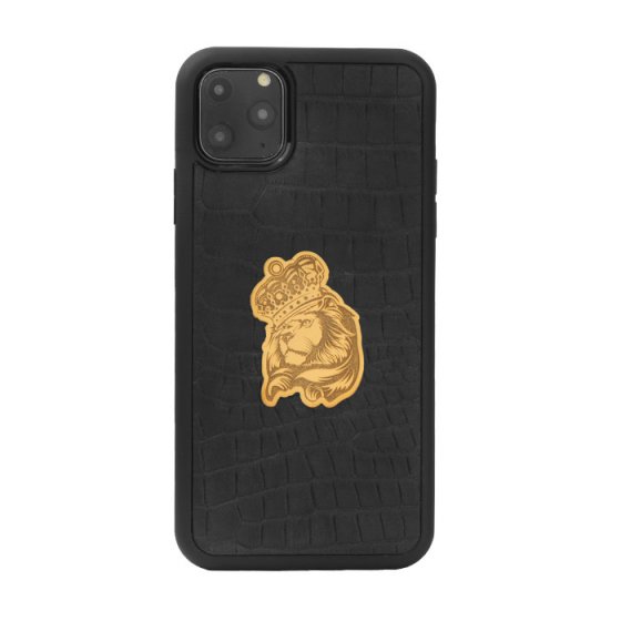 قاب موبایل چرم با لوگو طرح شیر