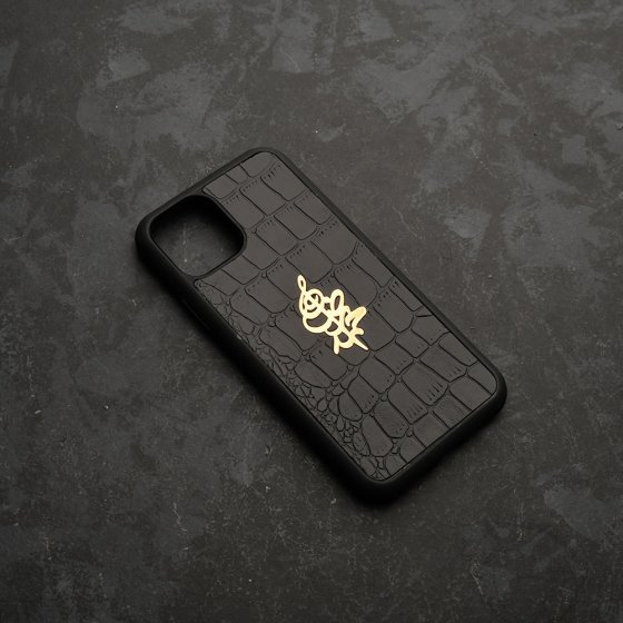 قاب موبایل چرم با پلاک احمد رضا