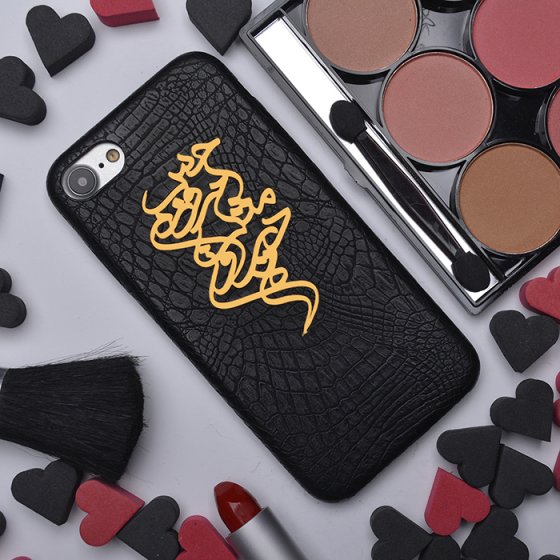 قاب موبایل چرم با پلاک حس دیروزم مثل امروزه