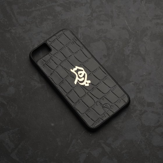 قاب موبایل طلا چرم اسم نوید