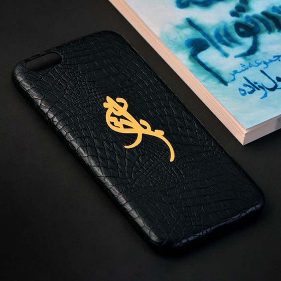 قاب موبایل چرم با اسم بارین