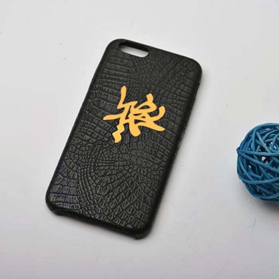 قاب موبایل طلا چرم اسم حمیدرضا