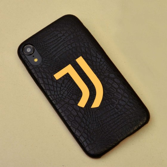 قاب موبایل چرم با پلاک لوگو یوونتوس