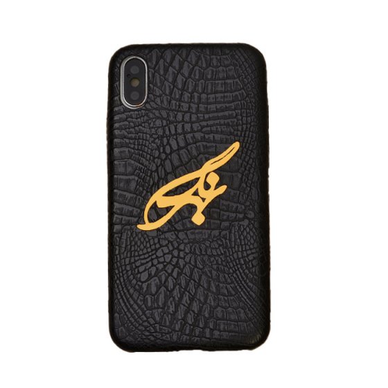 قاب موبایل چرم با پلاک اسم بهرنگ