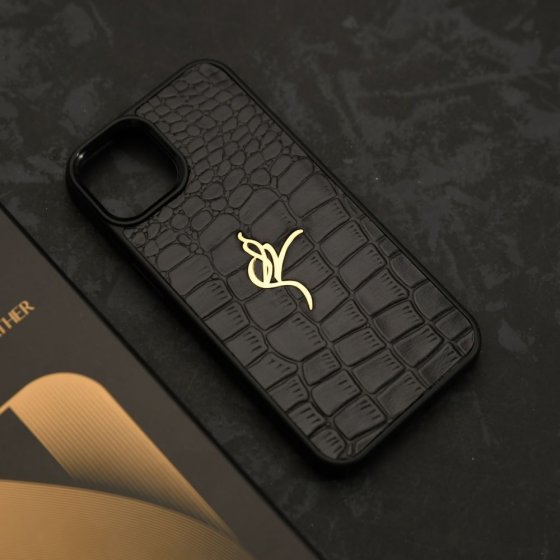 قاب موبایل طلا چرم اسم سالار