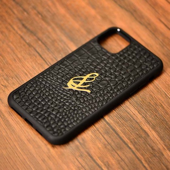 قاب موبایل طلا چرم اسم سارا