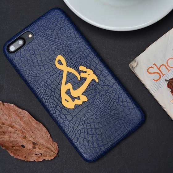 قاب موبایل طلا چرم اسم شیما