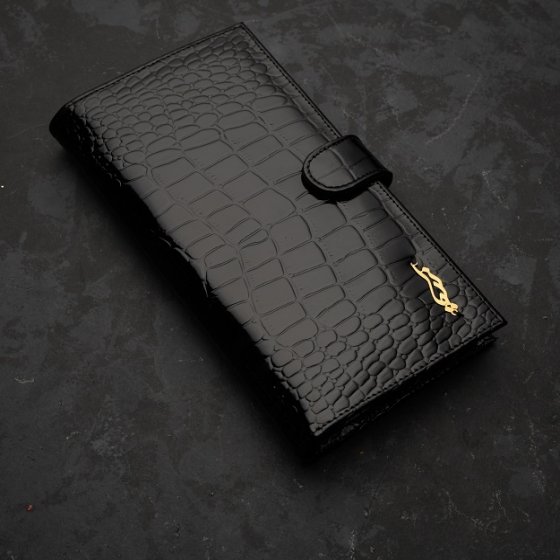 کیف موبایل طلا چرم اسم نیما