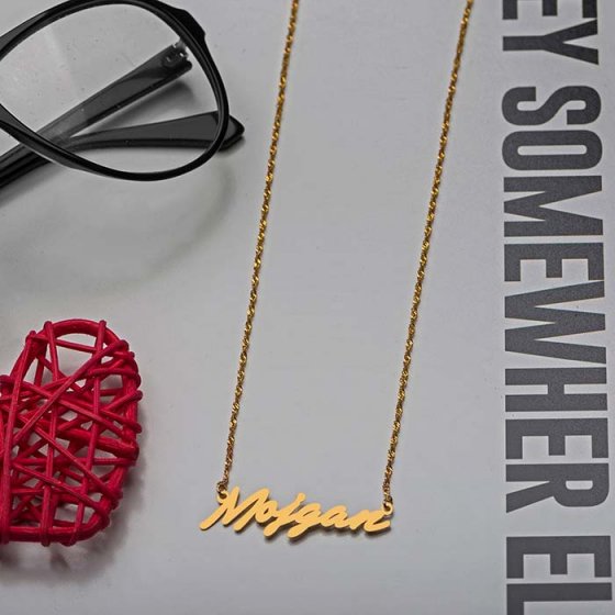 گردنبند زنجیری طلا مژگان