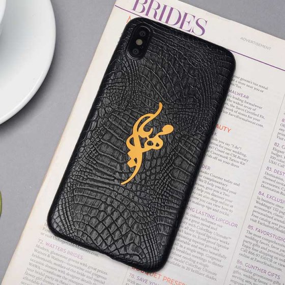 قاب موبایل چرم اسم مهیار