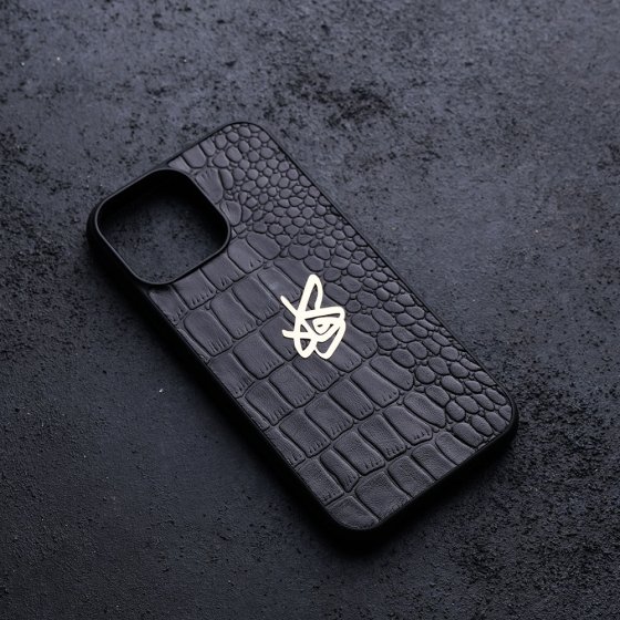 قاب موبایل طلا چرم اسم کاوه