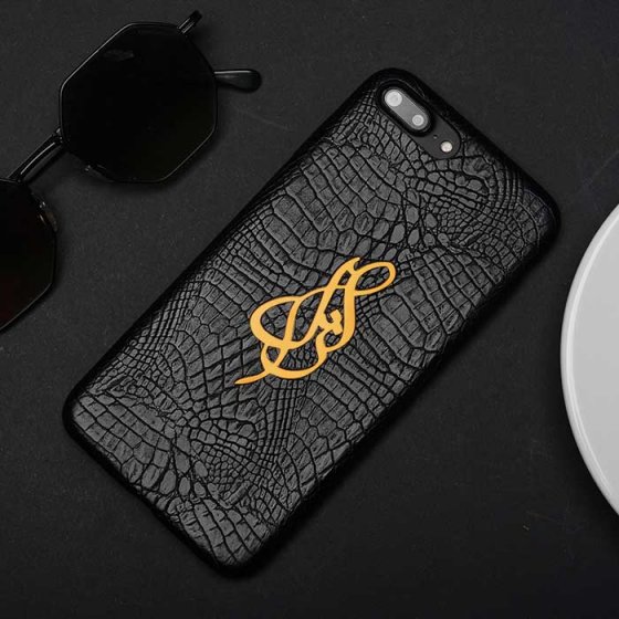 قاب موبایل چرم با پلاک کژال