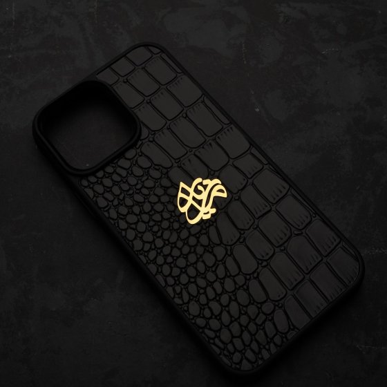 قاب موبایل طلا چرم اسم مازیار