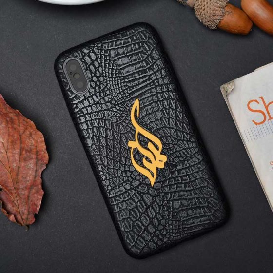 قاب موبایل چرمی با پلاک کیانا