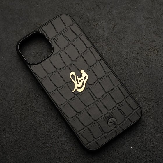 قاب موبایل طلا چرم اسم فرهاد