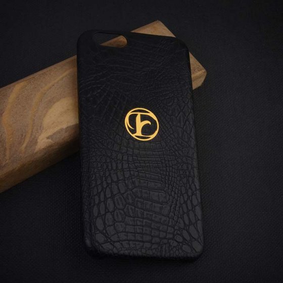 قاب موبایل چرمی با حرف E