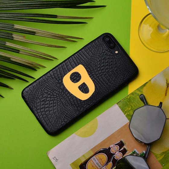 قاب موبایل چرمی حرف ه