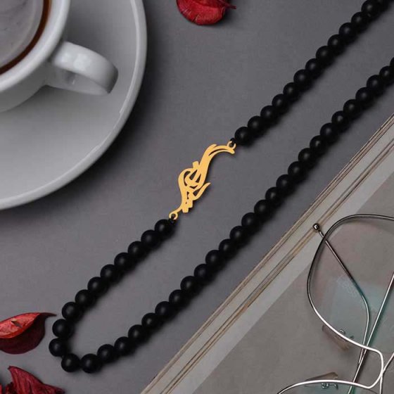 گردنبند با پلاک طلا اسم یگانه