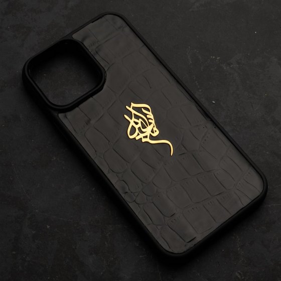 قاب موبایل چرم با پلاک اسم اسماعیل